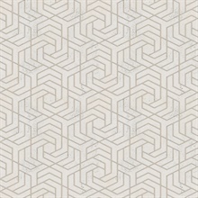 Tama Champagne Geometric Wallpaper
