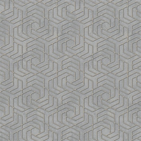 Tama Grey Geometric Wallpaper