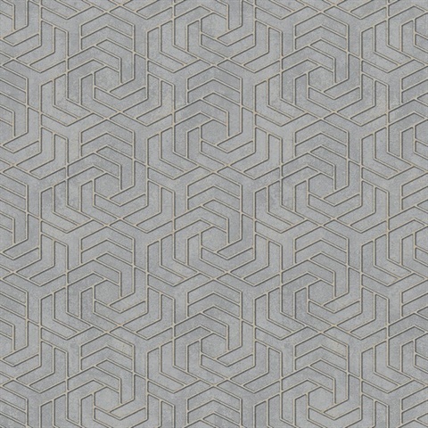 Tama Grey Geometric Wallpaper