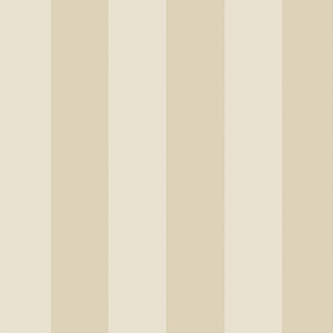 Tan and Beige Vertical 2.5in Tent Stripe Prepasted Wallpaper