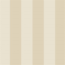 Tan and Beige Vertical 2.5in Tent Stripe Prepasted Wallpaper