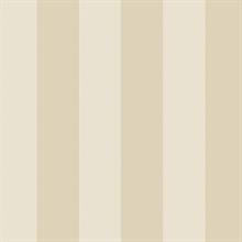 Tan and Beige Vertical 2.5in Tent Stripe Prepasted Wallpaper