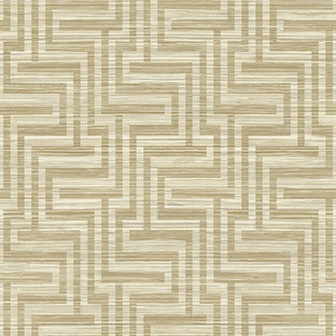 Tan Faux Grasscloth Geometric Grey Key Wallpaper | Tan Wallpaper For Walls