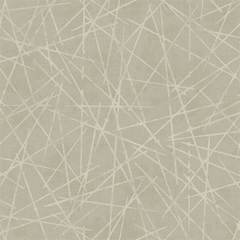 Tan Geometric Crosshatch Wallpaper