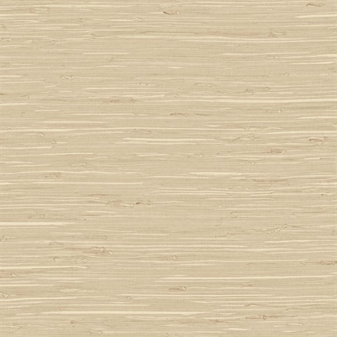 Tan Marion Faux Arrowroot Cloth Wallpaper