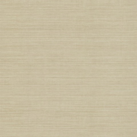 Tan Silk Textured Faux Fabric Wallpaper