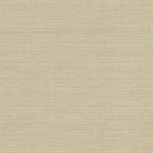 Tan Silk Textured Faux Fabric Wallpaper