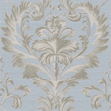 Tangler Blue Brilliant Damask Wallpaper