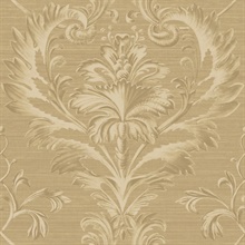 Tangler Brown Brilliant Damask Wallpaper