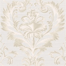 Tangler Light Grey Brilliant Damask Wallpaper