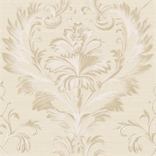 Tangler Silver Brilliant Damask Wallpaper