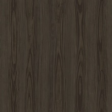 Tanice Dark Brown Faux Wood Textured Wallpaper