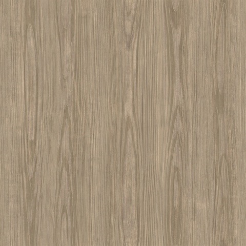 Tanice Light Brown Faux Wood Textured Wallpaper