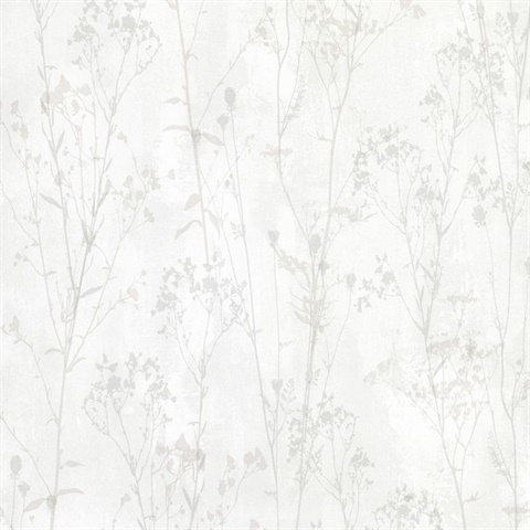 Tanner Off-White Floral Silhouette Wallpaper