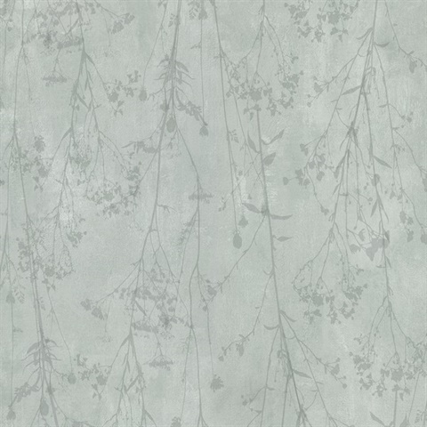 Tanner Sage Floral Silhouette Wallpaper