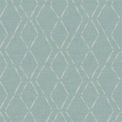 Tapa Teal Trellis