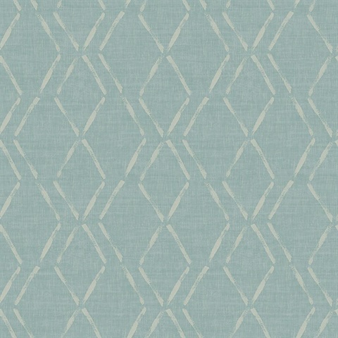 Tapa Teal Trellis