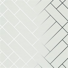 Tapet Caf&#233; Tiles silver/white