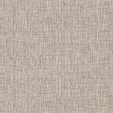 Tartan Brown Distressed Textured Linen Wallpaper