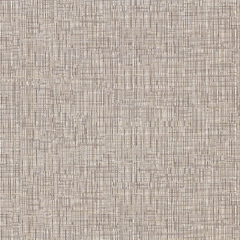 Tartan Brown Distressed Textured Linen Wallpaper