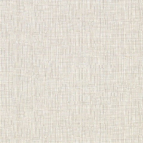 Tartan Eggshell Distressed Textured Linen Wallpaper