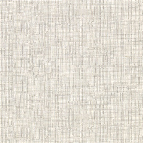 Tartan Eggshell Distressed Textured Linen Wallpaper