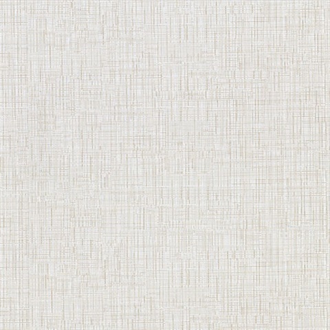 Tartan Off-White Distressed Textured Linen Wallpaper