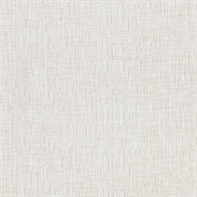 Tartan Off-White Distressed Textured Linen Wallpaper
