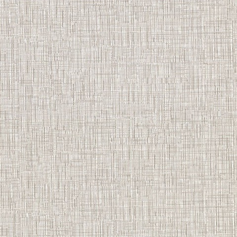 Tartan Taupe Distressed Textured Linen Wallpaper