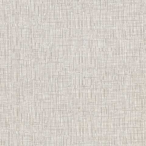 Tartan Taupe Distressed Textured Linen Wallpaper