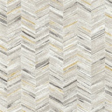 Tatlin Yellow Distressed Chevron Wallpaper