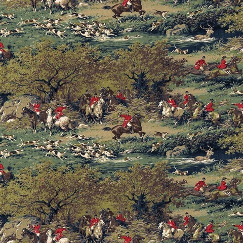 Taunton Toile Hunting Hunter Wallpaper