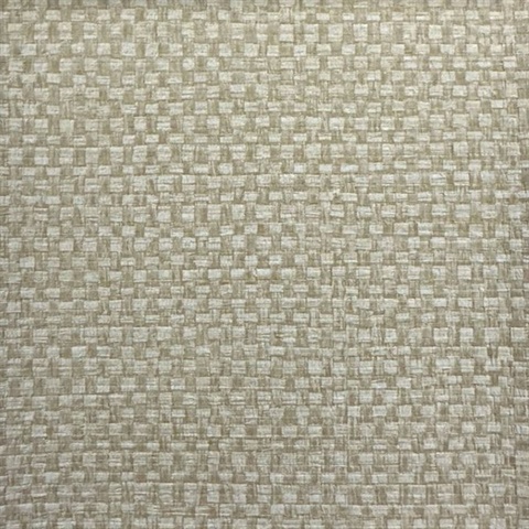 Taupe 2832-4004 Basketweave Commercial Wallpaper