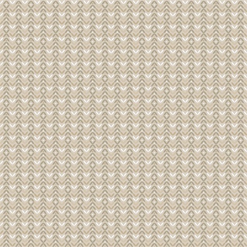 Taupe Abstract Retro Tulip Flip Wallpaper