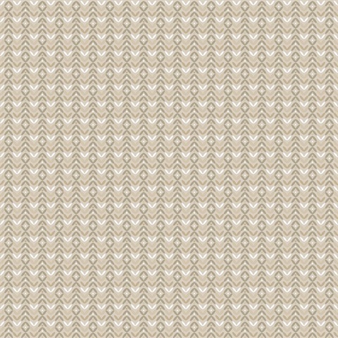 Taupe Abstract Retro Tulip Flip Wallpaper