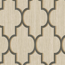 Taupe and Gold Agate Trellis