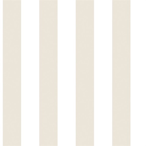 Taupe Awning Stripe Wallpaper