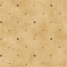 Taupe Barn Star &amp;amp; Sprigs Wallpaper