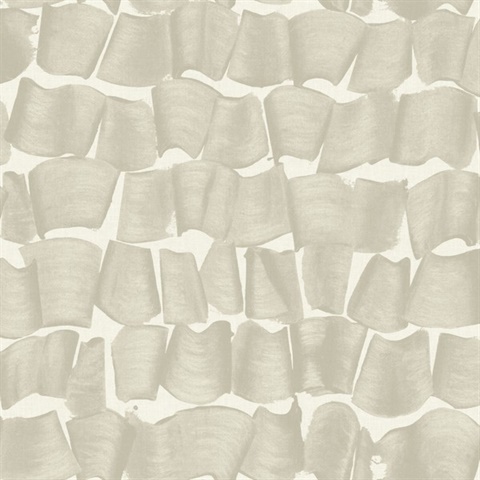 Taupe Brushed Ink Abstrack Brushstroke Wallpaper