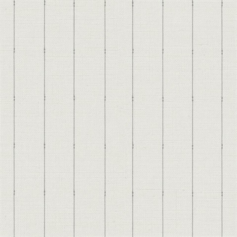 Taupe & Charcoal In Stitches Vertical Stripe Wallpaper