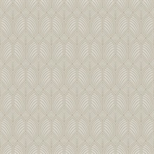 Taupe Craftsman Textured Geometric Wallpaper