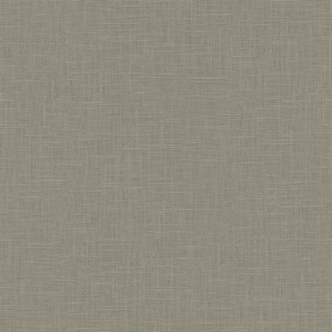 Taupe Crosshatch Linen Wallpaper