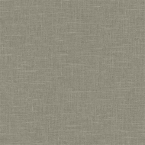 Taupe Crosshatch Linen Wallpaper