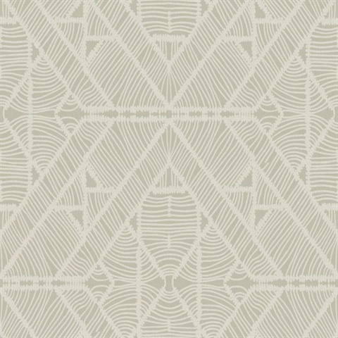 Taupe Diamond Macrame Southwest Tribal Wallpaper