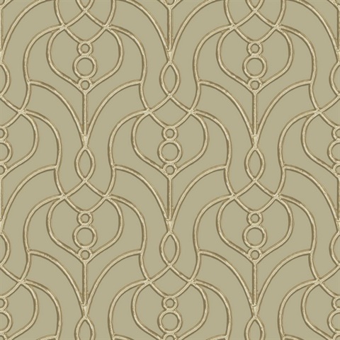 Taupe Divine Trellis Wallpaper