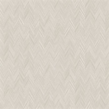 Taupe Fiber Small Chevron Weave Wallpaper