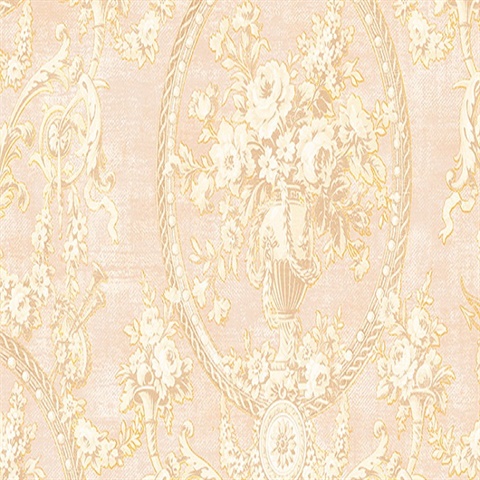 CM11001 | Taupe Fiona Cameo | Wallpaper Boulevard