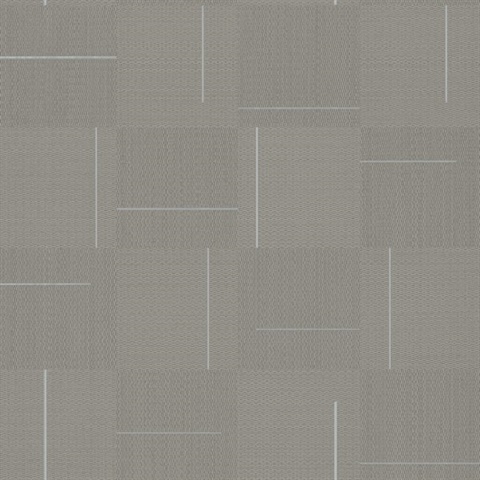 Taupe Geo Block Weave Checkerboard