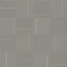 Taupe Geo Block Weave Checkerboard