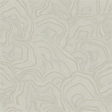 Geodes Taupe Metallic Faux Stone Wallpaper